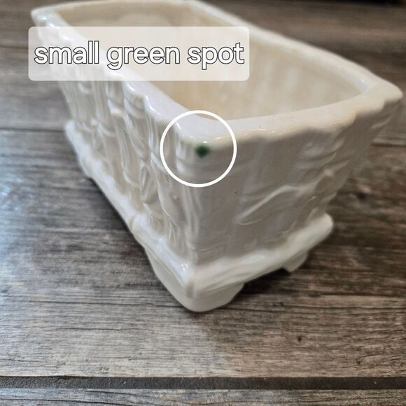 Ungemach USA Pottery Ivory Bamboo Footed Planter - Picture 2 of 8